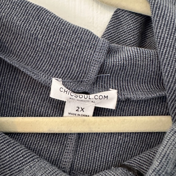 Chic Soul Peplum Hooded Sweater 2X - Picture 4 of 4